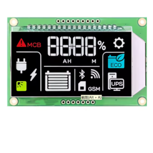 Custom LCM59011 Segment LCD Display | HTN Blue Screen Module for Industrial Solar Inverters